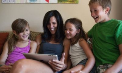There is plenty of digital entertainment for children, but how much is too much? Photograph: Alamy