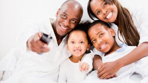 A new study shows that background TV noise harms children's learning and development. Photo courtesy of Shutterstock. 